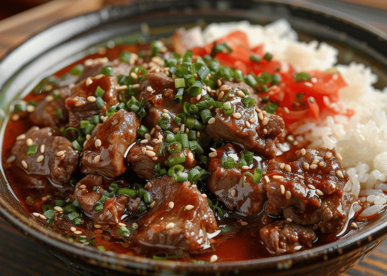 ilustrasi beef teriyaki (vecteezy.com/gankogroup)