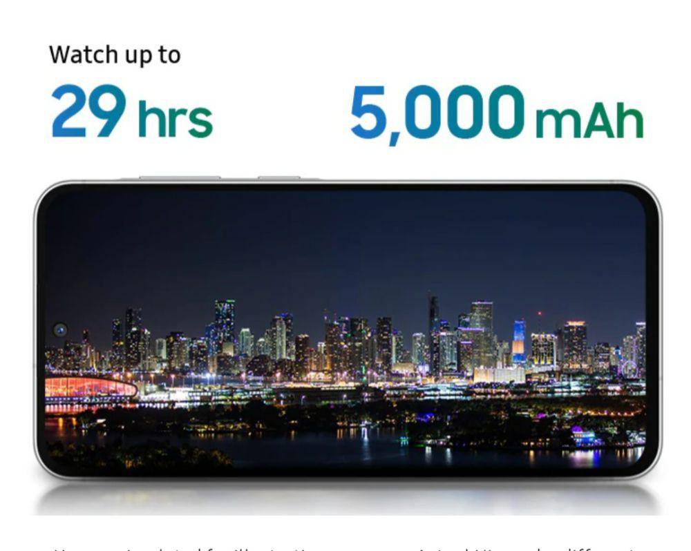 ilustrasi Samsung Galaxy A56 5G dengan baterai 5000 mAh (samsung.com)