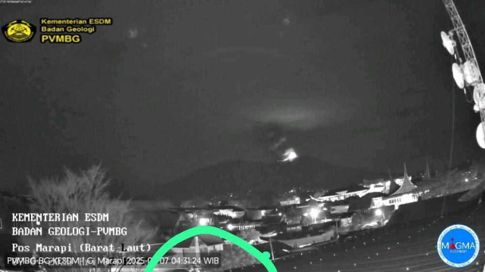 Erupsi Gunung Marapi (Foto: PGA Marapi)