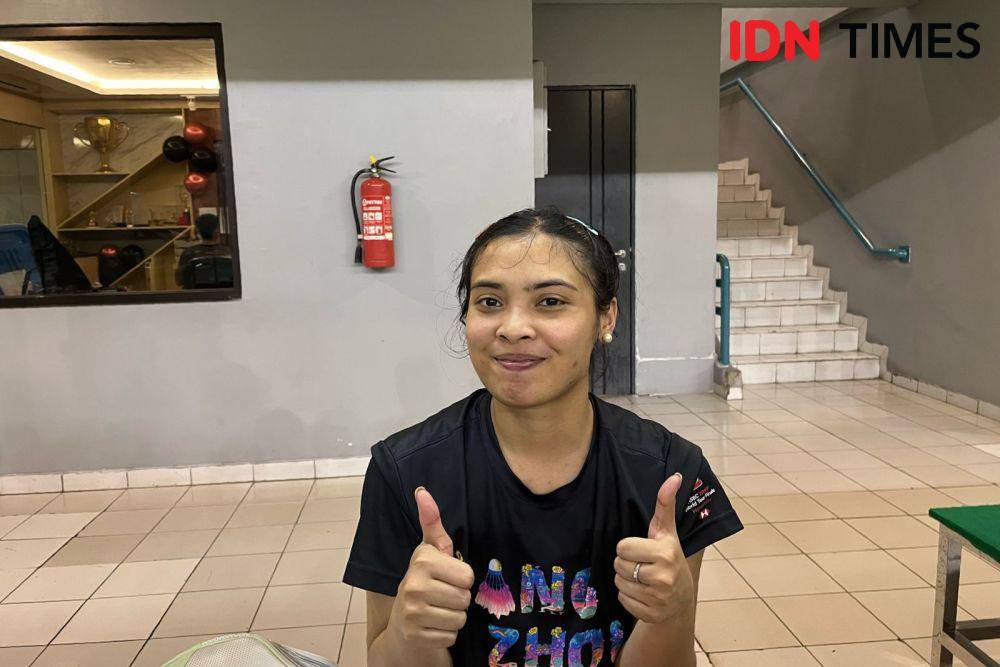 Tunggal putri Indonesia, Gregoria Mariska Tunjung di pelatnas PBSI Cipayung (IDN Times/Margith Damanik)