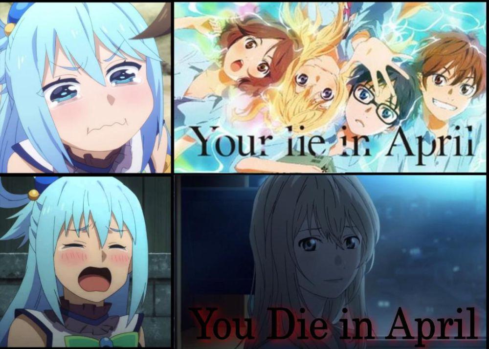 8 Meme Your Lie in April, Anime Sad Ending Kesukaan para Wibu