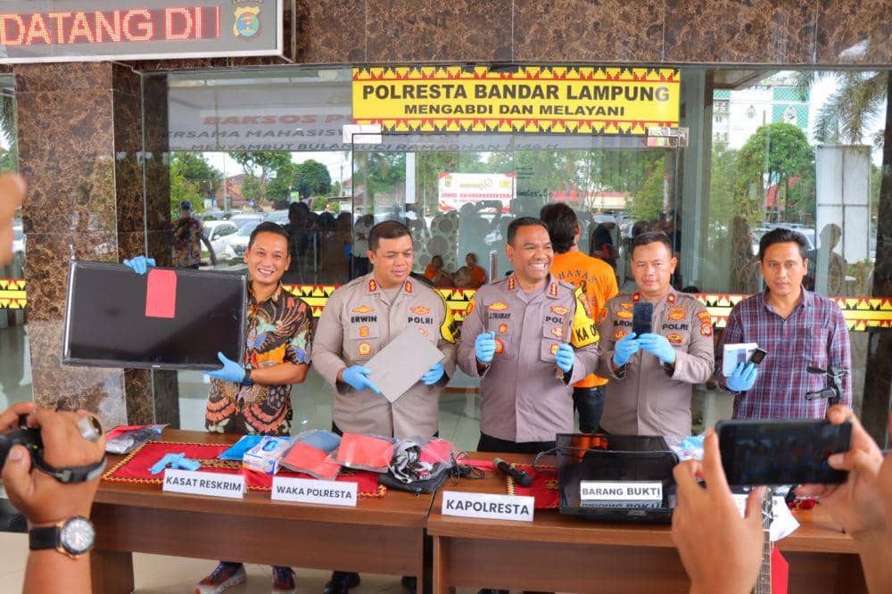 Pria Bandar Lampung Beraksi Sendirian Bobol 10 Warung dan Cafe