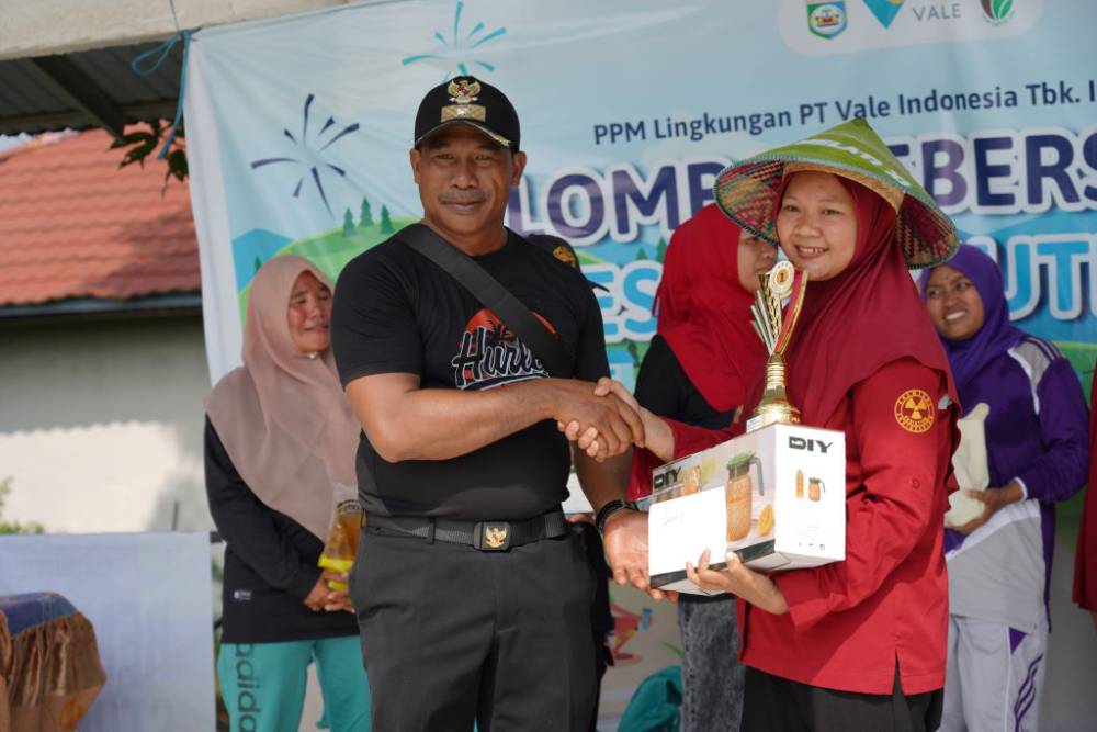 Salah satu pemenang Lomba Kebersihan Dasawisma di Morowali (vale.com)