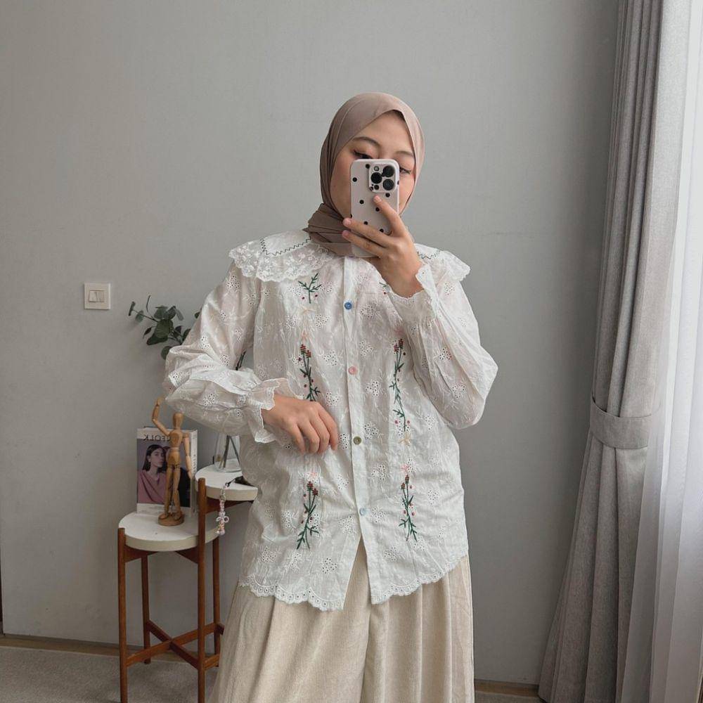 Oclo Detala Shirt cotton lace (shopee.co.id/oclo.official)