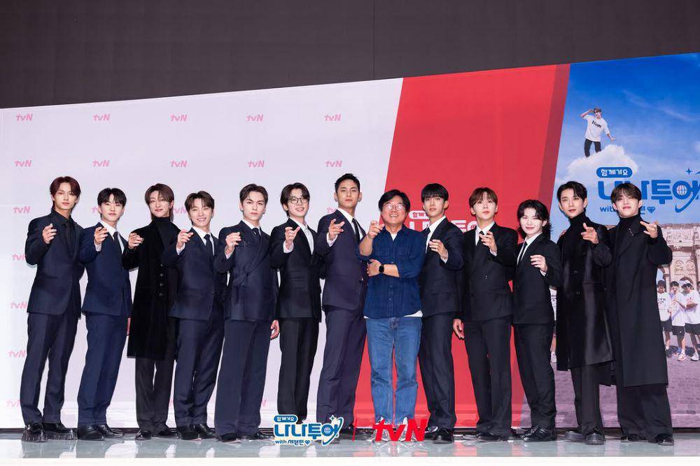 potret SEVENTEEN dan PD Na Young Seok (instagram.com/tvn_joy)