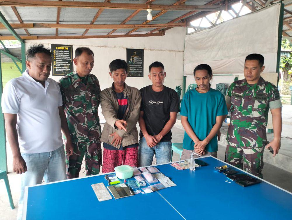 TNI Bekuk 3 Kurir dan Pengedar Narkoba di Pasaman Barat