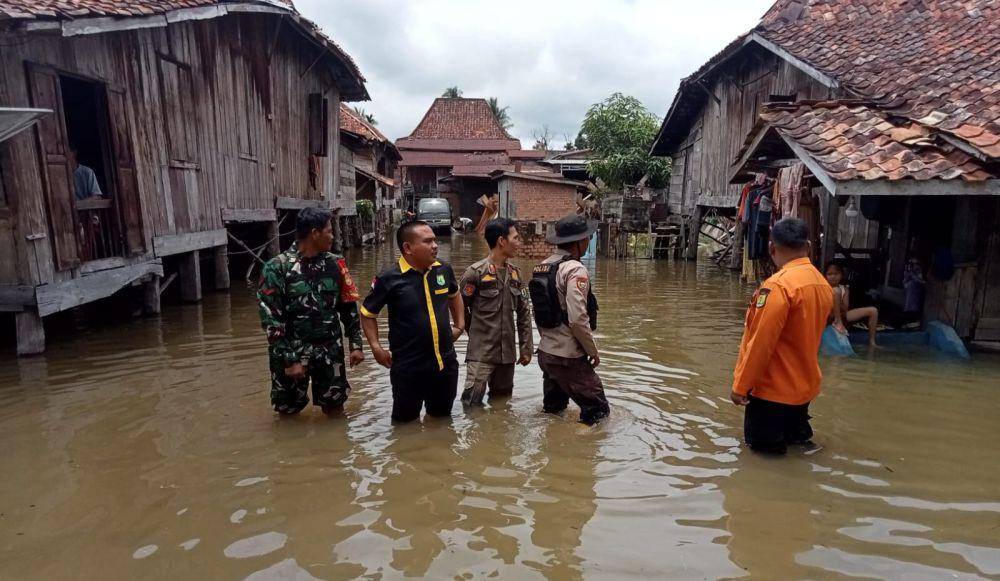 Kondisi rumah warga ya g terendam banjir di Muba. (Dok. BPBD Muba)