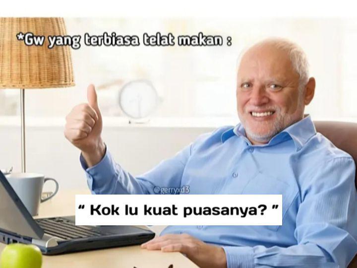 meme kuat puasa (instagram.com/gerryxd3)