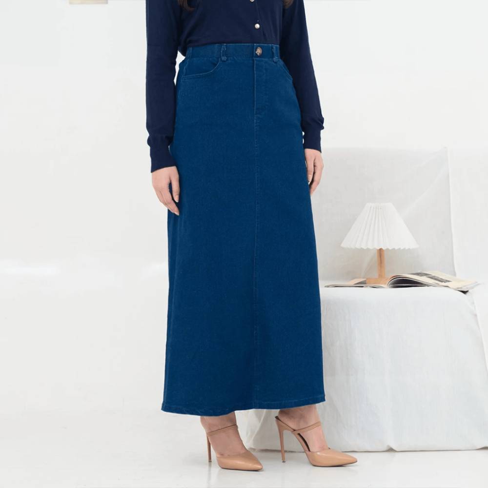Ilustrasi Rok denim (Shopee.co.id/ISLA Official Store)