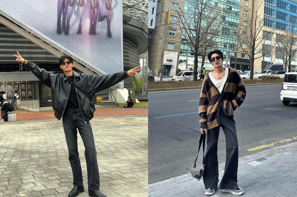 7 Inspirasi Styling Black Jeans ala Aktor Net Siraphop, Street Sleek!