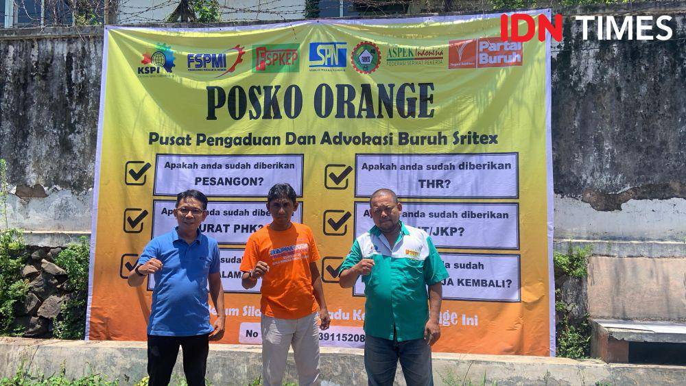 Salah satu posko pengaduan KSPI Jateng di Jalan Subali. (IDN Times/Fariz Fardianto)