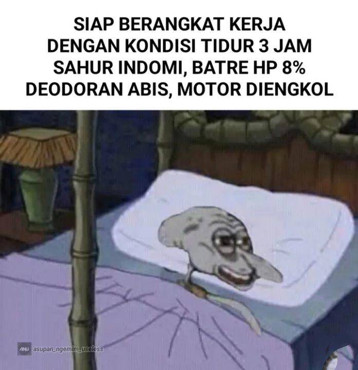 meme pegawai saat Ramadan (instagram.com/asupan_ngemim_useless)
