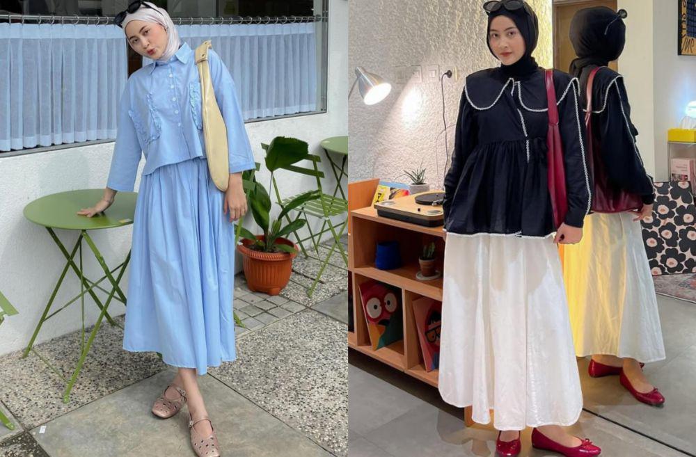 9 Inspirasi Outfit Bukber Feminin ala Afa Citra, Semuanya Anggun!