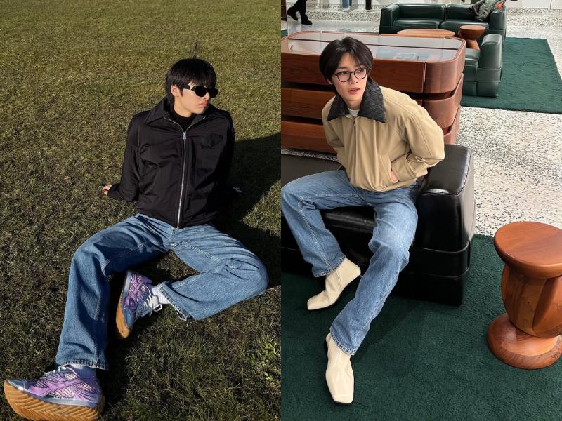 8 Ide Outfit Bukber Pakai Celana Jeans ala I.N Stray Kids