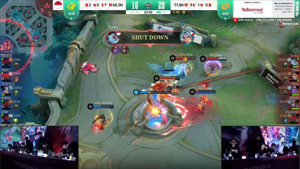 Momen Hazle dengan hero Hanzo jadi penentu kemenangan RRQ Hoshi di Royal Derby jilid 1 MPL ID S15 (YouTube.com/MPL Indonesia)