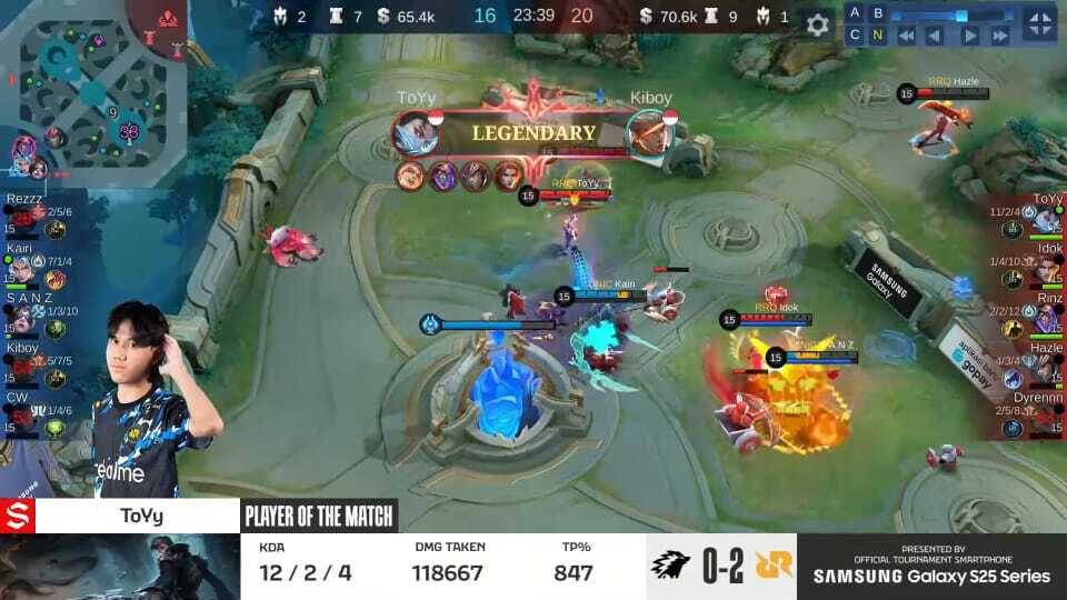 Momen terbaik Granger dari Toyy yang jadi penentu kemenangan RRQ Hoshi di game kedua (YouTube.com/MPL Indonesia)