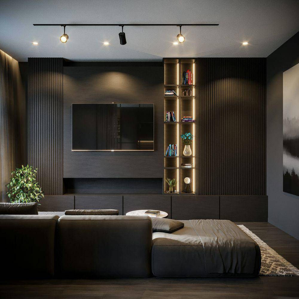 desain interior dengan accent lighting (unsplash.com/Bilal Mansuri)