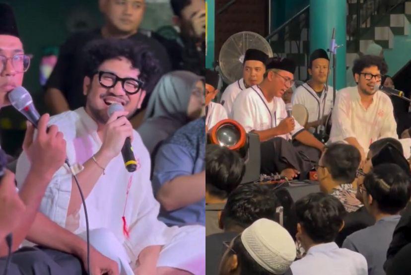 Ajak Selawatan, 7 Potret Kunto Aji Bawakan Hadrah di Masjid Yogyakarta