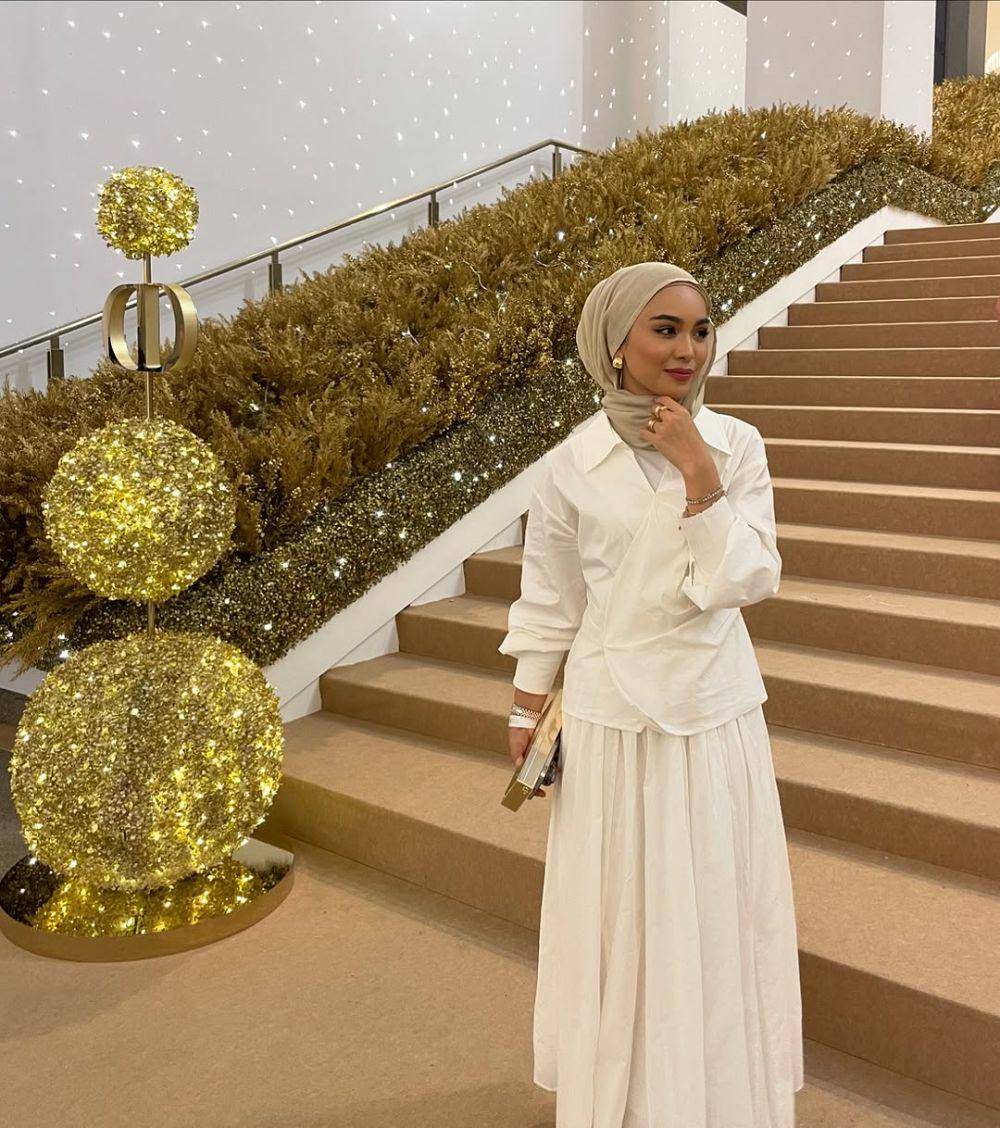 potret ide dress hijab buat bukber ala Sharifah Rose (instagram.com/sharifahrose_)