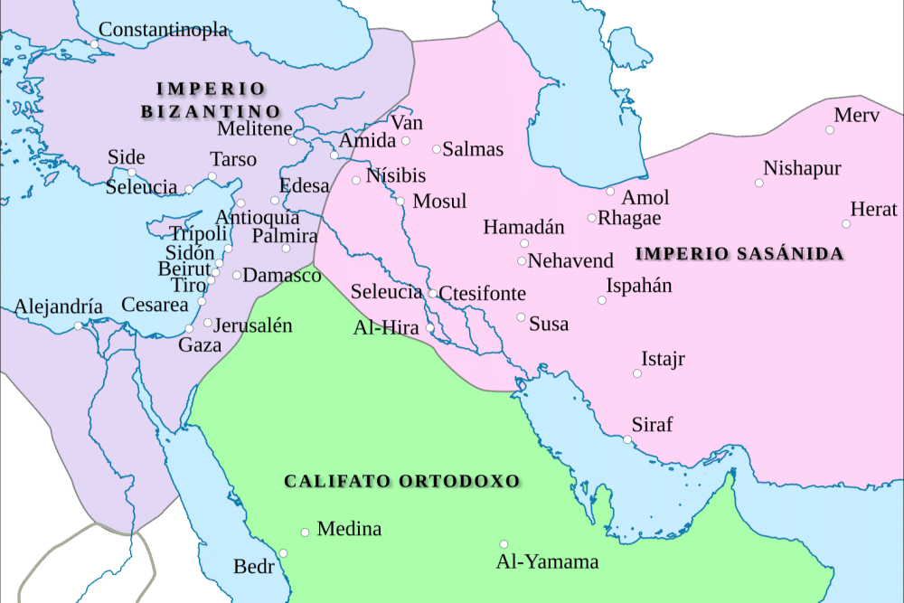 Peta tiga kekaisaran besar (commons.wikimedia.org/Javierfv1212, HistoryofIran, rowanwindwhistler)