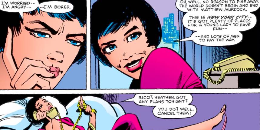 Heather Glenn dikenal sebagai sosialita dan putri dari CEO Glenn Industries (dok. Marvel)