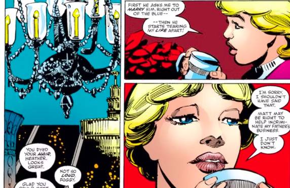 Heather Glenn mulai mendapat perlakuan toxic dari Matt Murdock (dok. Marvel)