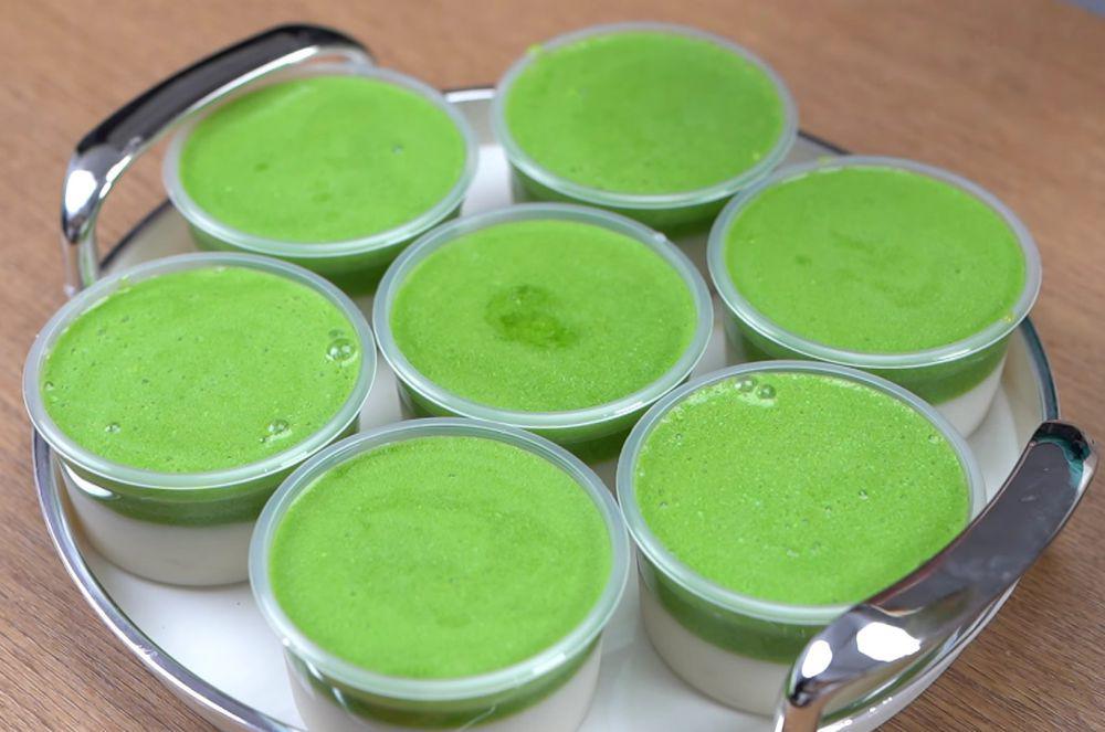 Resep Puding Pandan Vla Durian, Lembut dan Lumer di Mulut!