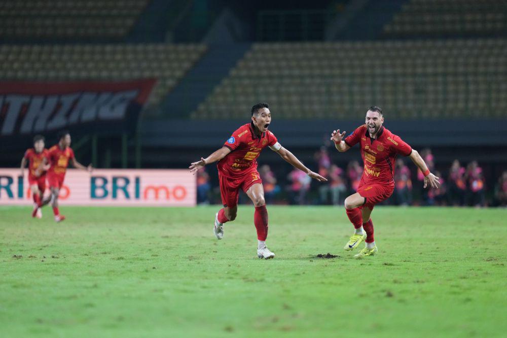 Rizky Ridho merayakan gol saat Persija vs Arema. (Dok. Persija)