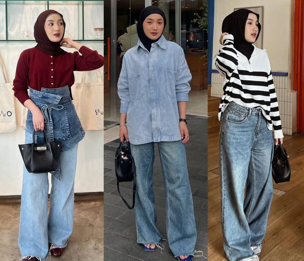 8 Inspirasi OOTD Kasual Pakai Celana Jeans ala Thafanya, Effortless