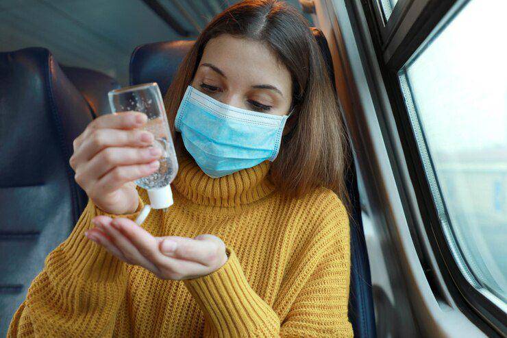 Ilustrasi membawa hand sanitizer dalam bus (freepik.com/EyeEm)