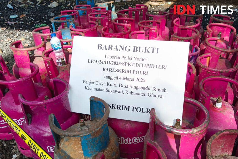 Bareskrim Polri Bongkar Praktik Oplosan LPG 3 Kg di Gianyar