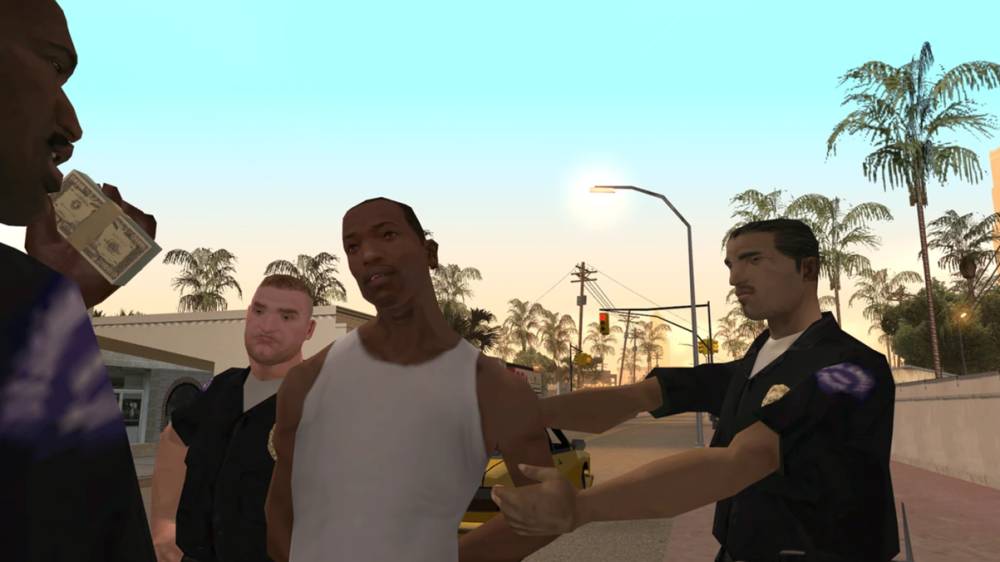 cuplikan cutscene awal GTA: San Andreas (dok. Rockstar Games/GTA: San Andreas)