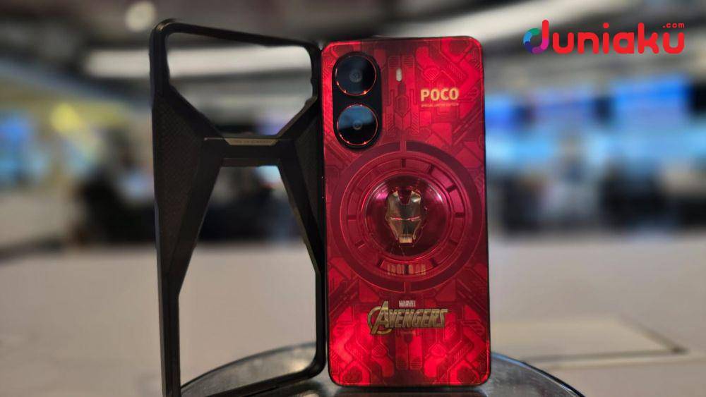 POCO X7 Pro edisi Iron Man, difoto oleh Fahrul Nurullah. (Duniaku.com/Fahrul Nurullah)