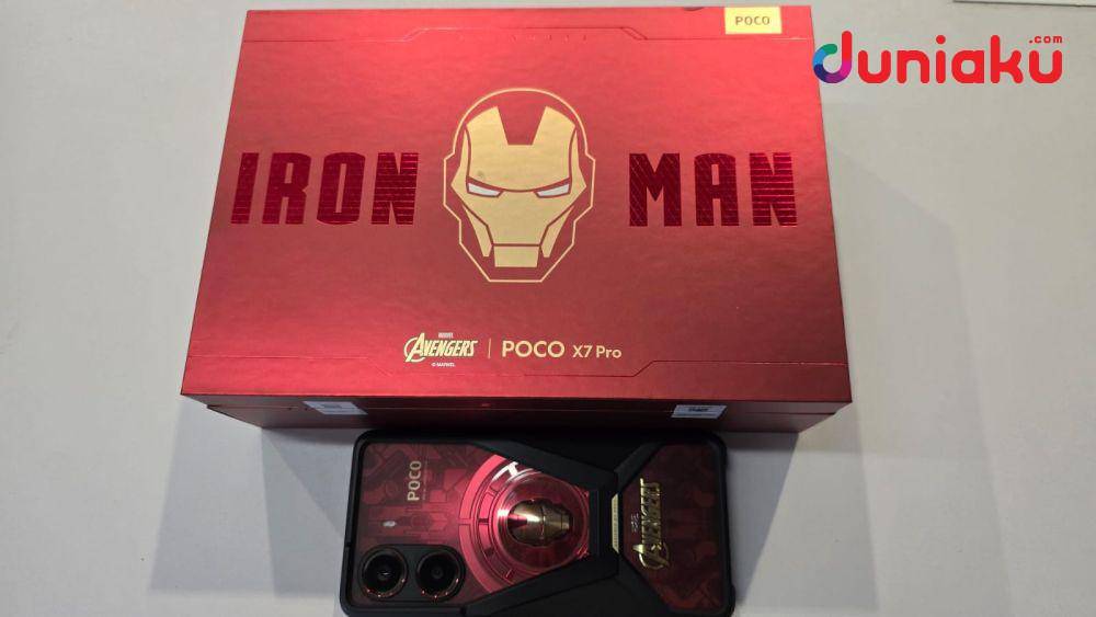 POCO X7 Pro edisi Iron Man, difoto oleh Fahrul Nurullah. (Duniaku.com/Fahrul Nurullah)