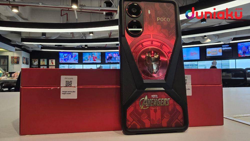 POCO X7 Pro edisi Iron Man, difoto oleh Fahrul Nurullah. (Duniaku.com/Fahrul Nurullah)