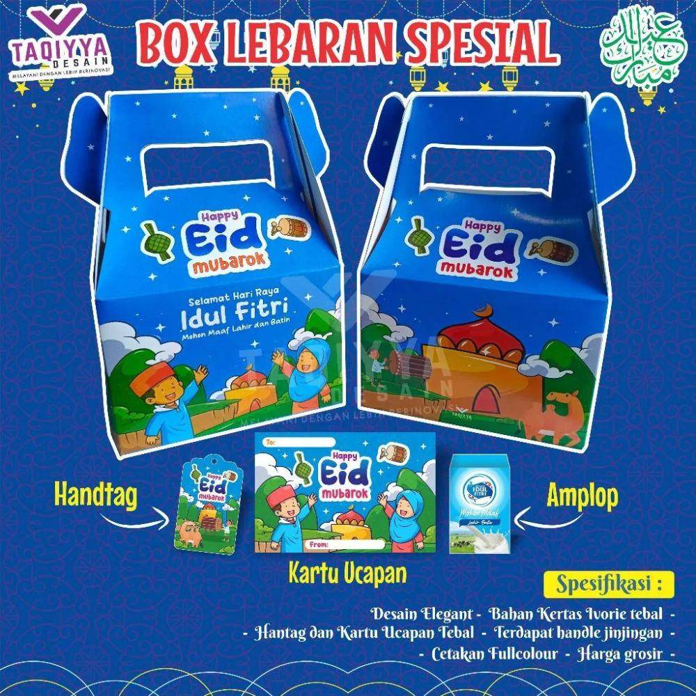 Ilustrasi box hampers Lebaran (Shoope/aziztaqiyya)