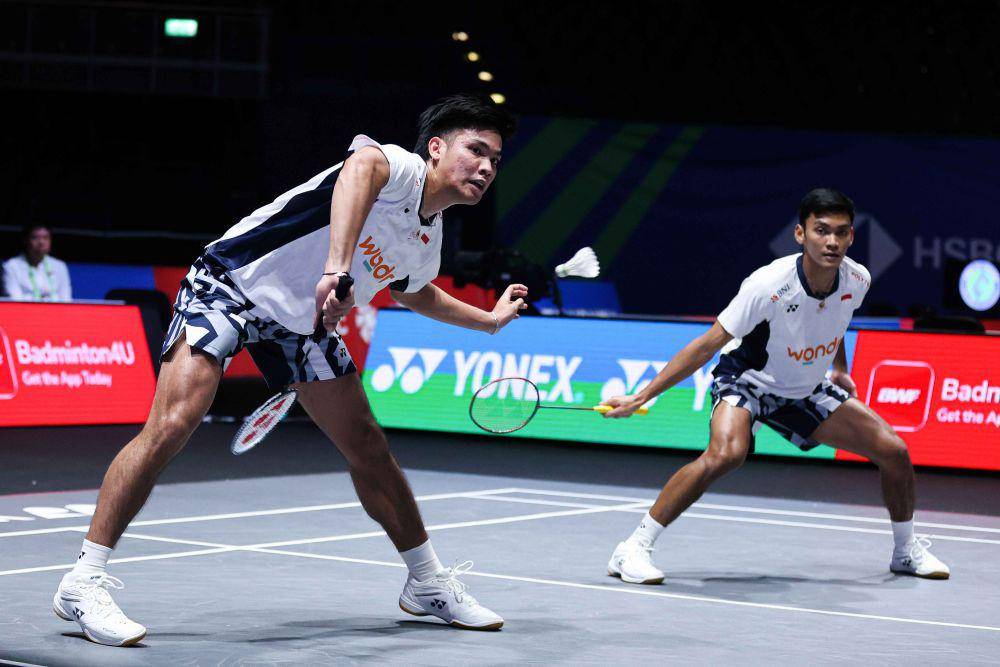 Muhammad Shohibul Fikri/Daniel Marthin mengalahkan unggulan pertama di 32 besar All England 2025 (dok. PP PBSI)