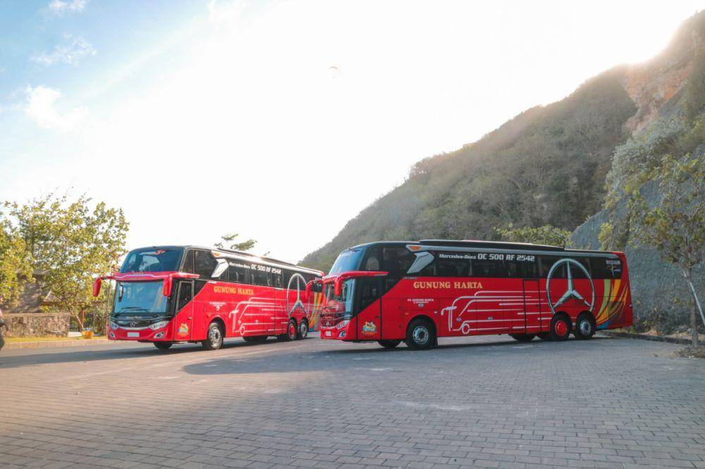 ilustrasi bus Gunung Harta (gunungharta.com)