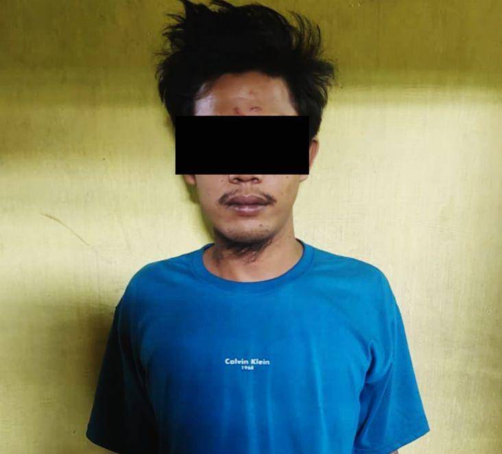 Pelaku FBR kini telah ditangkap petugas Polsek Seputih Mataram. (Dok. Polres Lampung Tengah).