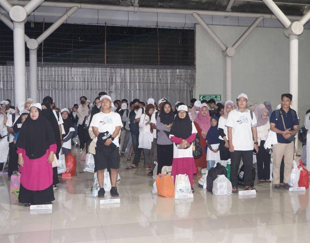 Peserta mudik gratis Pelindo Jasa Maritim (SPJM) di Makassar pada tahun 2024. (Dok. Istimewa)