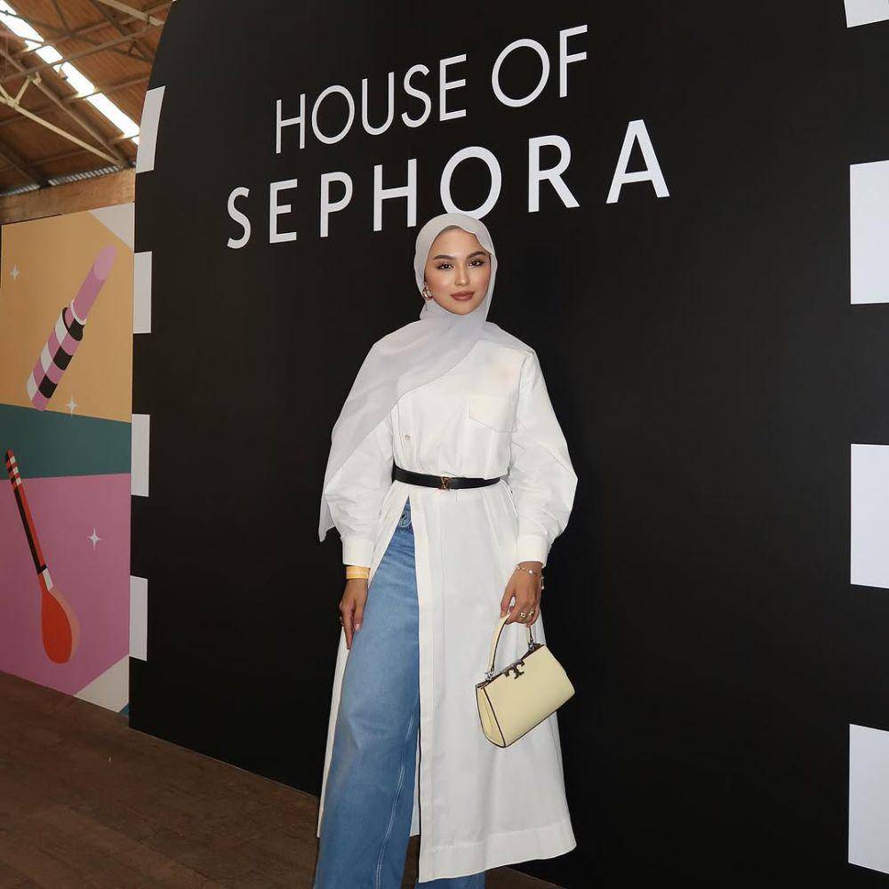 potret ide outfit bukber kasual serba hijab pashmina dan turban ala Sharifah Rose (instagram.com/sharifahrose_)