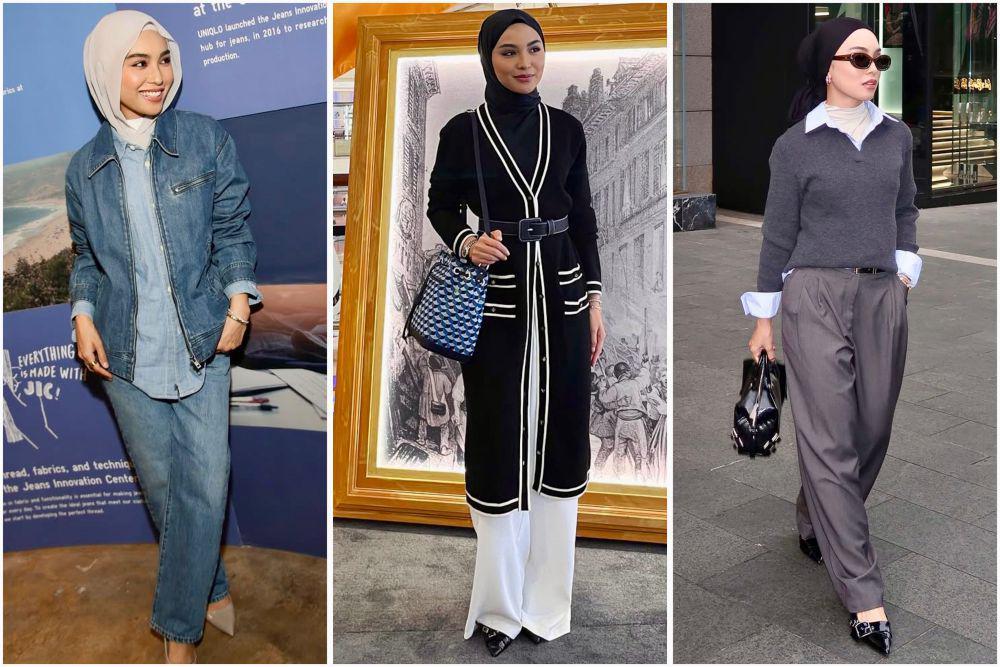 7 OOTD Bukber Kasual Serba Hijab Pashmina dan Turban ala Sharifah Rose