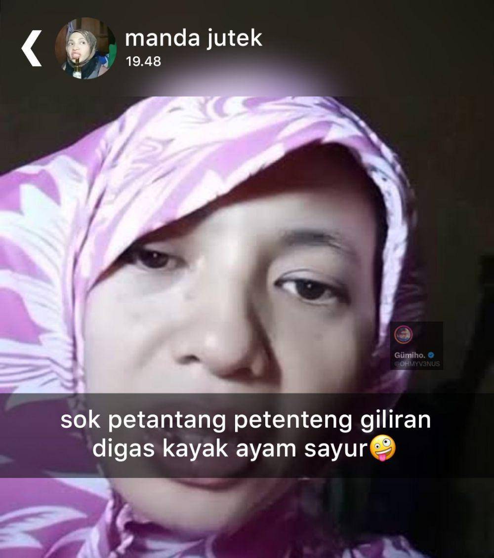 Meme kocak hadapi orang yang petantang-petenteng (x.com/OHMYV3NUS)
