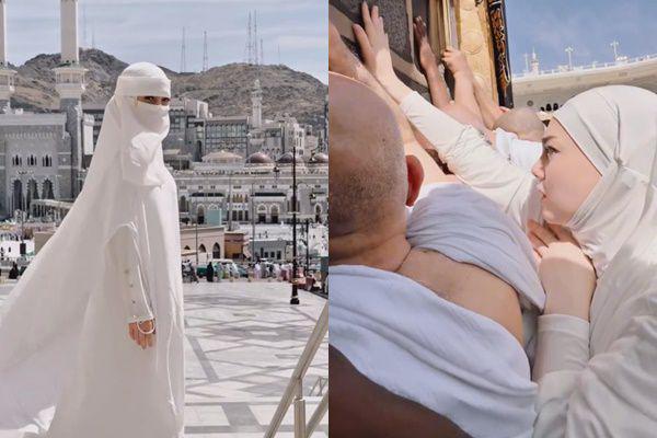 Potret Celine Evangelista Umrah di Ramadan 2025, Menangis Depan Kabah