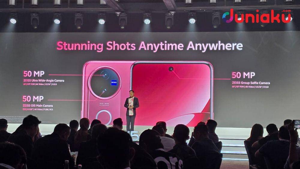 Foto dari launching vivo V50, fotografer: Fahrul Nurullah. (Duniaku.com/Fahrul Nurullah)