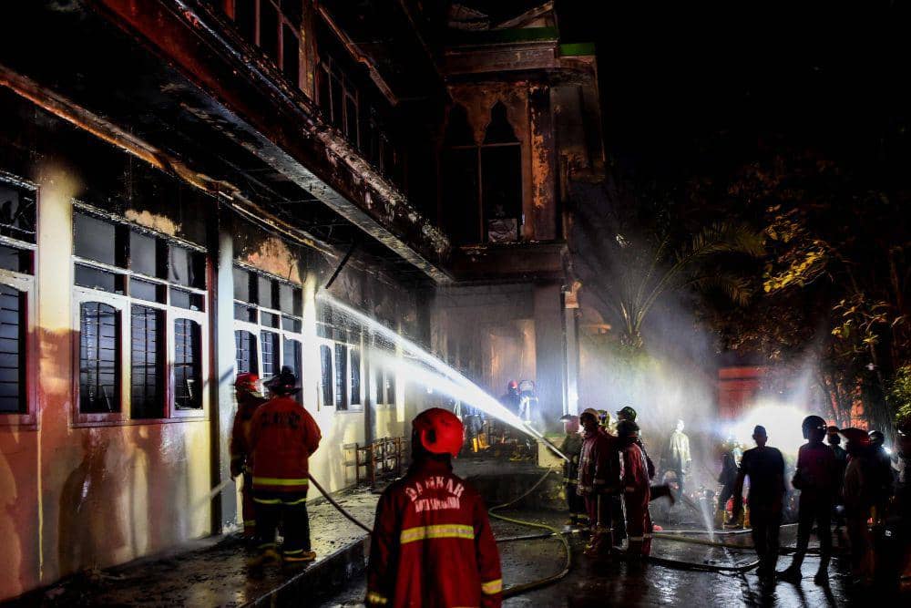 Kantor Pesantren Nabil Husein Samarinda Terbakar