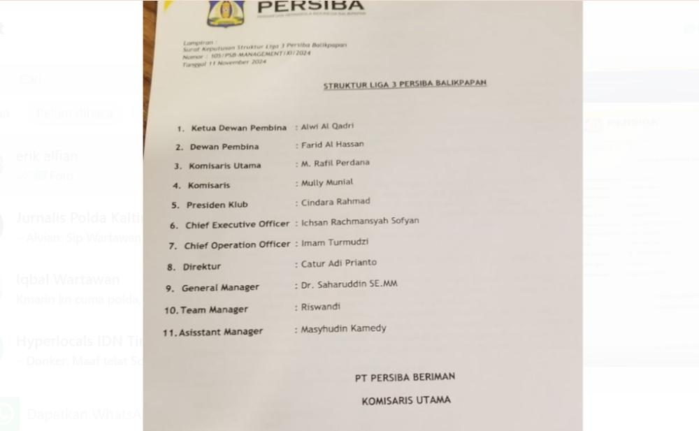 Terungkap, SK Manajemen Persiba Ternyata Cuma Berlaku Satu Musim