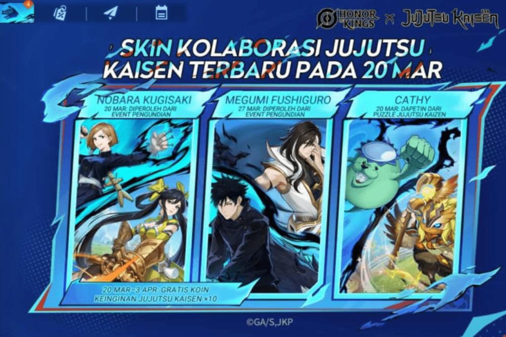3 Skin Kolaborasi Jujutsu Kaisen Terbaru di Honor of Kings