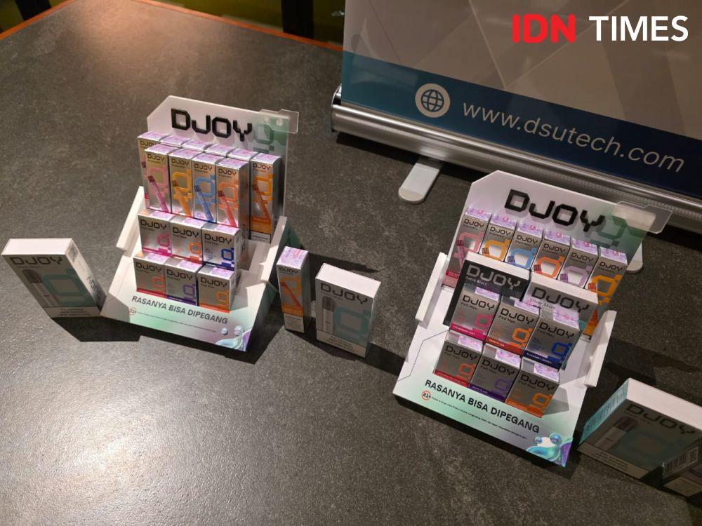 Vape merek DJOY dari PT Delta Sukses Teknologi. 12 Maret 2025. (IDN Times/M. Tarmizi Murdianto)