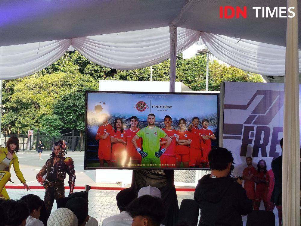 Kolaborasi Free Fire dan PSSI hadirkan jersey Timnas Indonesia di game. (IDN Times/Sandy Firdaus)